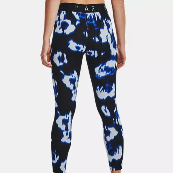 Women's Under Armour Base 3.0 Printed Leggings Blue Oxford Versa Size XS - Picture 3 of 10